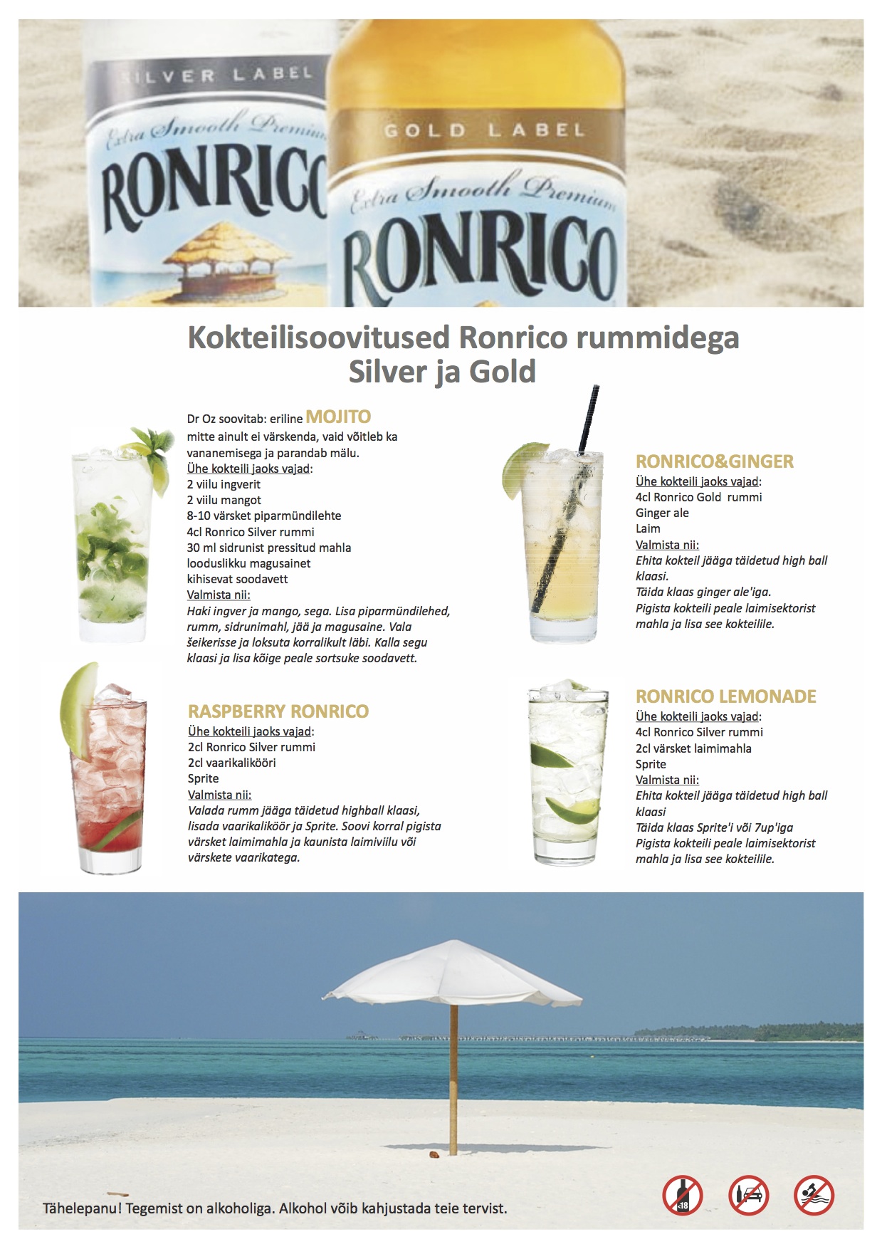 RONRICO SILVER CARIBBEAN RUM40% 70CL 2