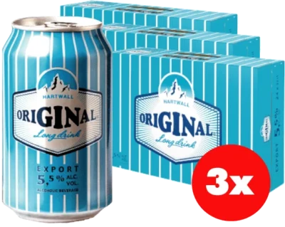 Hartwall Original Long Drink 5,5% vol 33CL x 24 x 3