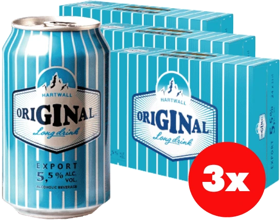 Hartwall Original Long Drink 5,5% vol 33CL x 24 x 3