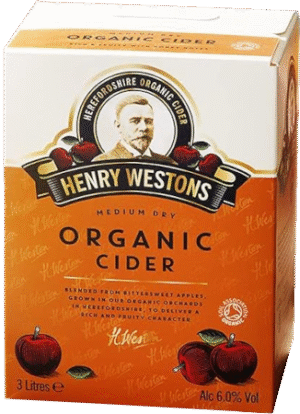 Henry Westons Organic Cider 6% 300cl BIB