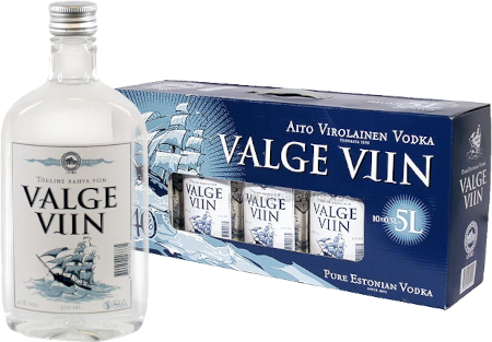 Valge Viin 40% vol 10x50cl PET