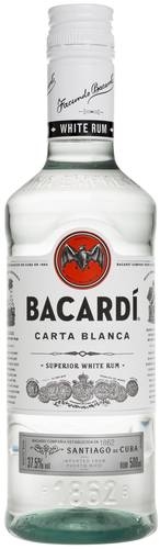 Bacardi Carta Blanca 38% 50CL PET