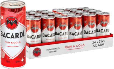 BACARDI & COLA 5% vol 25cl x 24