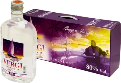 Vergi Vodka 80% vol 10X50cl PET
