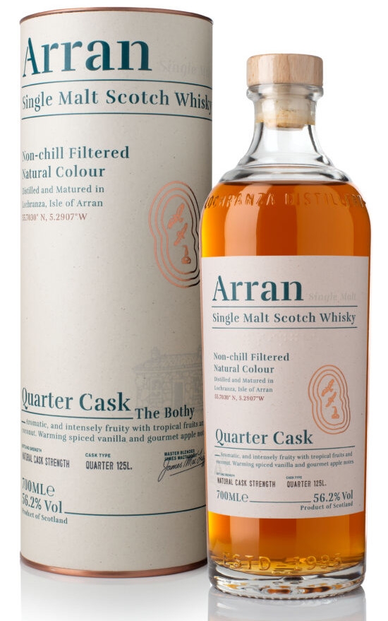 ARRAN QUARTER CASK SINGLE MALT SCOTCH WHISKY 56,2% 70CL TUUBIS