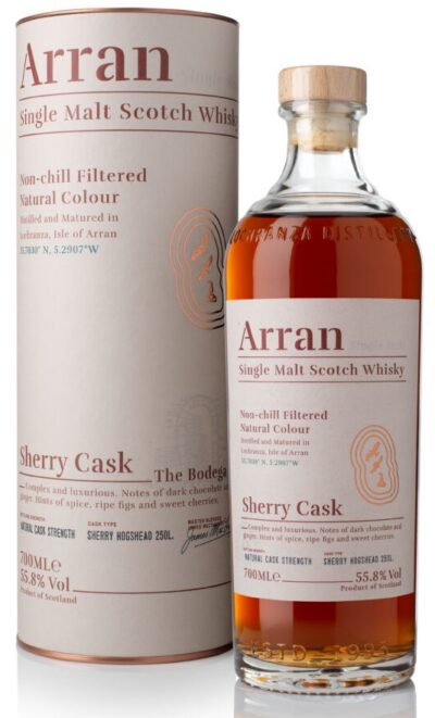 ARRAN SHERRY CASK SINGLE MALT SCOTCH WHISKY 55,8% 70CL TUUBIS