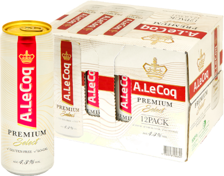 A. Le Coq Premium Select (Gluten Free) 4,3% 35,5CL 12-pack