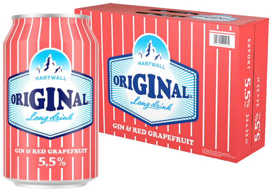 Hartwall Original Long Drink Red Grapefruit 5,5% vol 33CL x 24-0