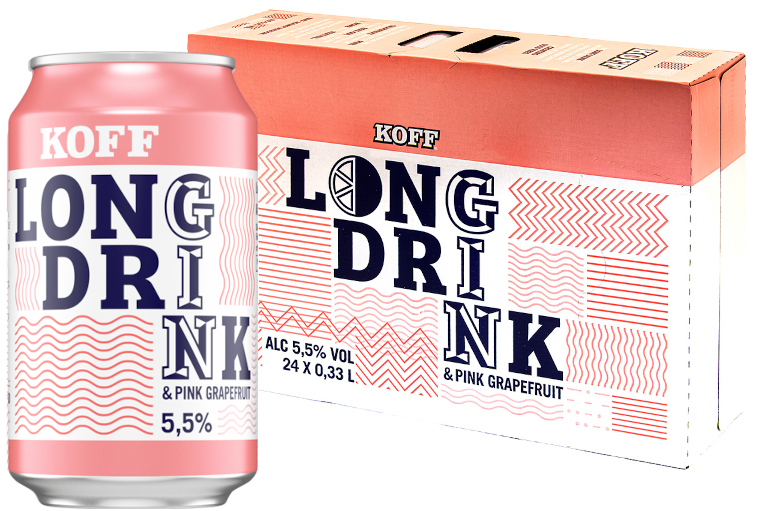 Koff Long Drink Pink Grapefruit 5,5% 33CL x 24-0