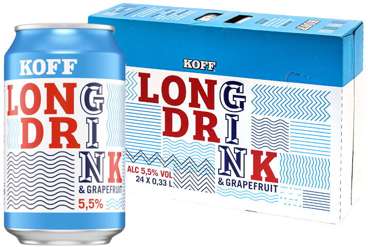 Koff Long Drink Grapefruit 5,5% 33CL x 24-0