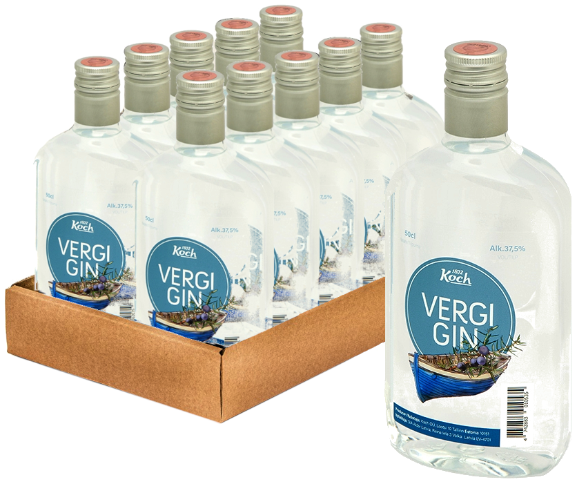 Vergi Gin 37,5% vol 10x50CL PET