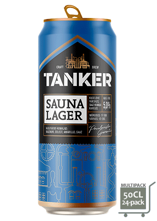 Tanker Premium Sauna Lager 5% vol 50CL x 24
