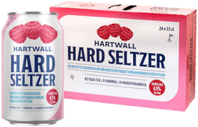 Hartwall Hard Seltzer Raspberry 4,5% vol 33CL x 24