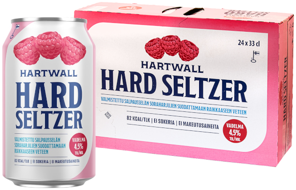 Hartwall Hard Seltzer Raspberry 4,5% vol 33CL x 24-0