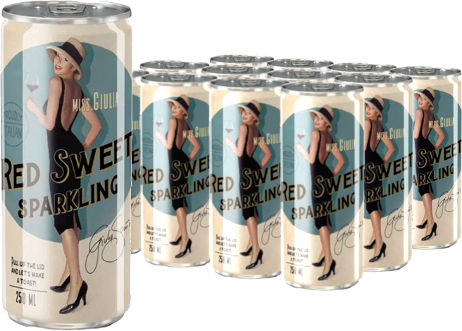 Miss Giulia Red Sweet Sparkling 7,5% vol 25CL x 12