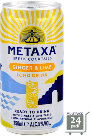 Metaxa Ginger & Lime Long Drink 5% vol 25cl x 24