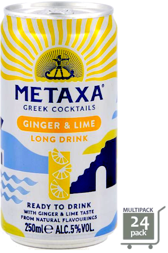 Metaxa Ginger & Lime Long Drink 5% vol 25cl x 24