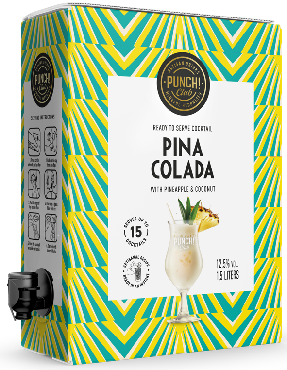 Punch Club Piña Colada 12,5% vol 150cl BIB