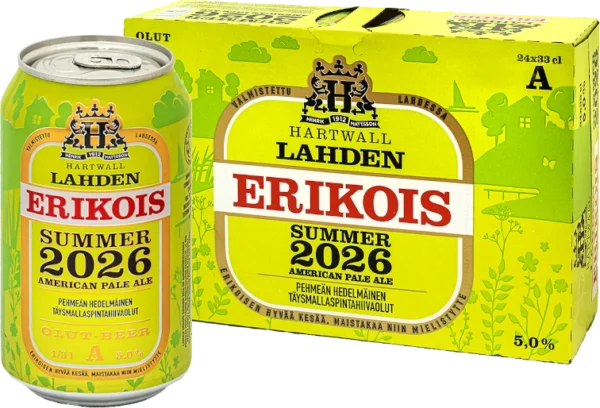 Hartwall Lahden Erikois Summer 2026 5% vol 33cl x 24