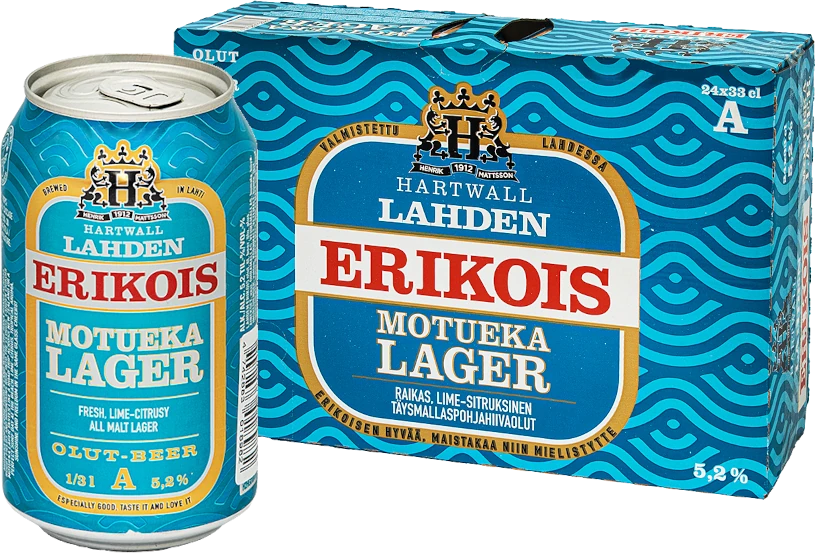 Hartwall Lahden Erikois Motueka Lager 5,2% vol 33cl x 24